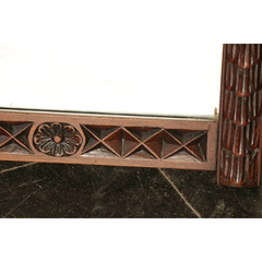 Espejo Marco Tallado Flor Madera Pared Bisel Eur Antig _ L R - La Rueda