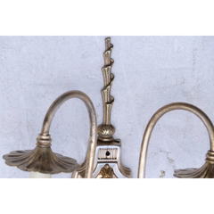 Aplique X 2 Dorado Luz Pared - Antig La Rueda _ L R - comprar online