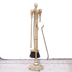 herramientas hogar chimenea bronce