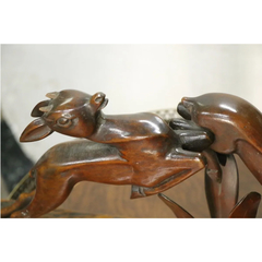 1 Figura Ciervo Animales Madera Tallada - comprar online