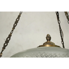Araña Bronce Plafon Farol Globo Vidrio - La Rueda