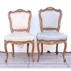 Sillas Dormitorio X2 Vintage Talladas - Antig La Rueda _ L R