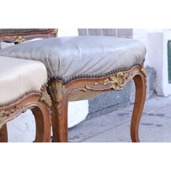 Sillas Dormitorio X2 Vintage Talladas - Antig La Rueda _ L R - La Rueda