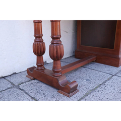 1 Escritorio Ingles Vintage Cuero Madera - Antig La Rueda_ L R - La Rueda