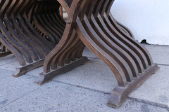 savonarolla sillones mesa madera tallada - tienda online