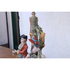 Lampara Velador Porcelana Alto - Antig La Rueda _ L R - La Rueda