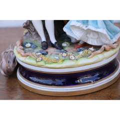 Lampara Velador Porcelana Alto - Antig La Rueda _ L R - tienda online