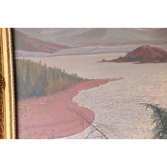 Cuadro Grande Pintura Paisaje Arte - Antiguo La Rueda - L R - tienda online