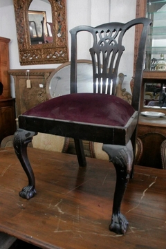 Antiguo Conjunto 6 Sillas De Comedor Estilo Chippendale en internet