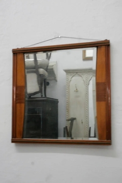 Antiguo Espejo De Pared Años 60 De Madera Marco