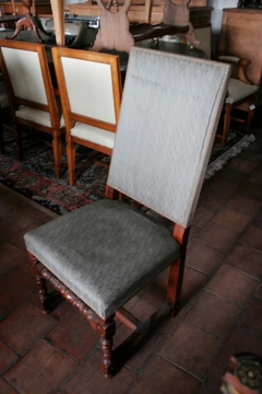 Antiguo Conjunto 6 Sillas Tapizado Azul Impecable - comprar online