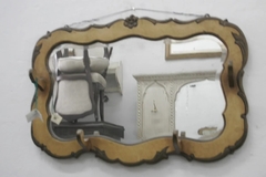 Antiguo Espejo Perchero De Pared Francés Provenzal Marco en internet