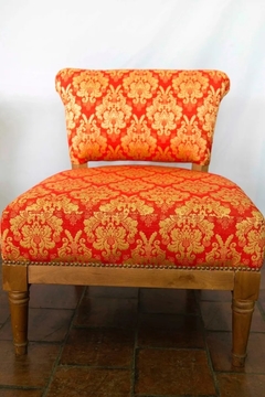 Par De Sillones Tapizados Con Madera Living - tienda online