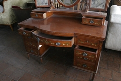 Antigua Comoda Toilette Espejo Vanitory Marqueterie Tocador - tienda online