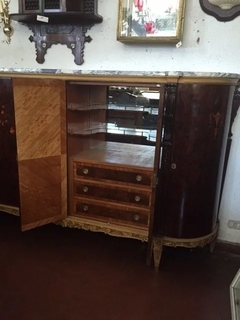 Antiguo Aparador Vajillero Mueble Bajo Con Marmol Bahiut - tienda online
