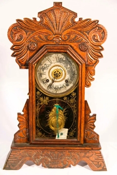 Antiguo Reloj De Madera