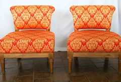 Par De Sillones Tapizados Con Madera Living