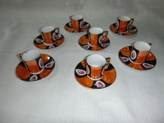 Antiguo Juego Cafe Porcelana Para 6 Personas Vajilla