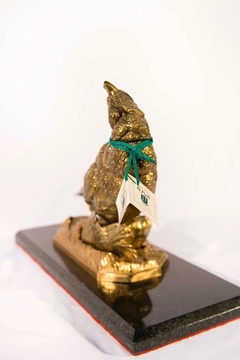 Decoración De Bronce Con Base De Mármol Pájaro Figura - comprar online