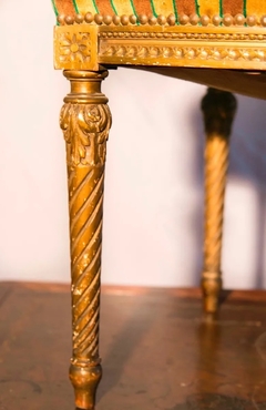 Antigua Silla De Madera Tapizada Silla Dormitorio - La Rueda
