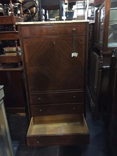 Antigua Comoda Chiffonier Con Marmol Madera Secreter - La Rueda