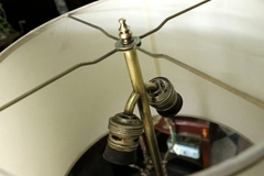 Velador Bronce Con Pantalla Blanca - tienda online