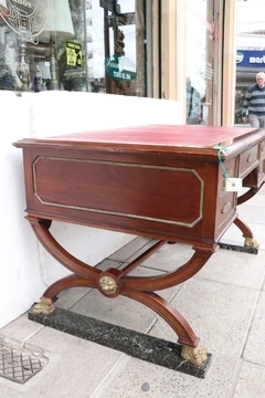 Escritorio Chippendale Madera Marmol - tienda online