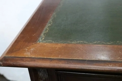 Escritorio Madera Tallada Cuero - tienda online