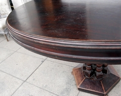Antigua Mesa Comedor Redonda Madera - comprar online
