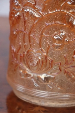 Jarra 6 Vasos Naranja Flores - tienda online