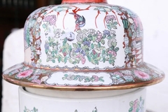 Jarrón Oriental Porcelana Flores - comprar online