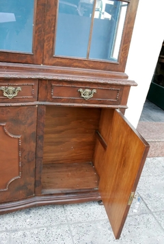 Antiguo Cristalero Madera Vit Inglesa - tienda online