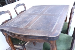 b Mesa Provenzal Madera Alas Tallada Comedor - tienda online