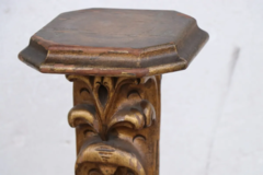 Pedestal Tallado Madera Columna - La Rueda