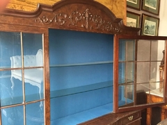 Antiguo Cristalero Madera Vit Inglesa