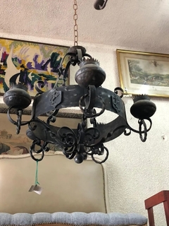 Antigua Araña De Hierro Imponente - comprar online