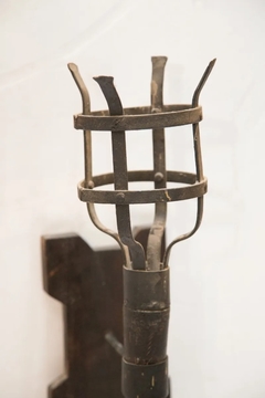 Antigua Antorcha De Hierro Original Sana Antigüedad