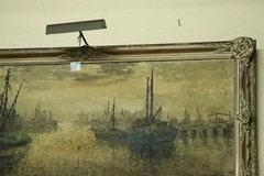 Cuadro Pintura Vintage Barcos - La Rueda