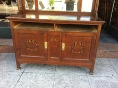 Antiguo Aparador Con Alzada Arts And Crafts, Imponente *** - comprar online