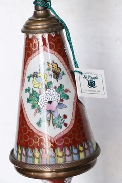 Lámpara Pie Roja Porcelana 4 Luces - La Rueda