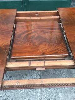 Antigua Mesa De Comedor Ovalada De Madera - tienda online