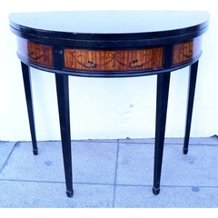 Mesa Libro Negra Rebatible Redonda Comedor