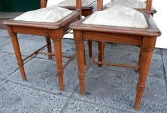 Antiguas 10 Sillas Madera Tapizadas B en internet