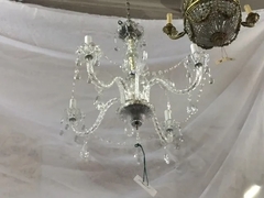 Antigua Araña/lampara De Techo De Cristal Con Caireles. - comprar online