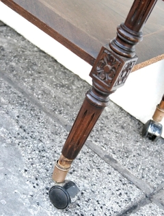 Antigua Mesa Carrobar Ruedas Madera V - La Rueda