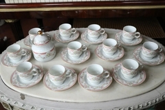 Juego Set Café Tazas Porcelana Flores