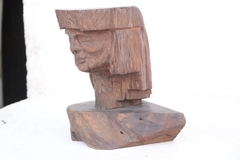 Imagen de Figura Talla Madera Mujer Antigua