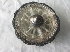 Antiguo Copetinero Con Platitos De Cristal Sano Vajilla - comprar online