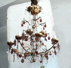 Araña Caireles Fruta Bronce