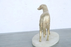 Figura Perro Bronce Adorno Mármol - comprar online